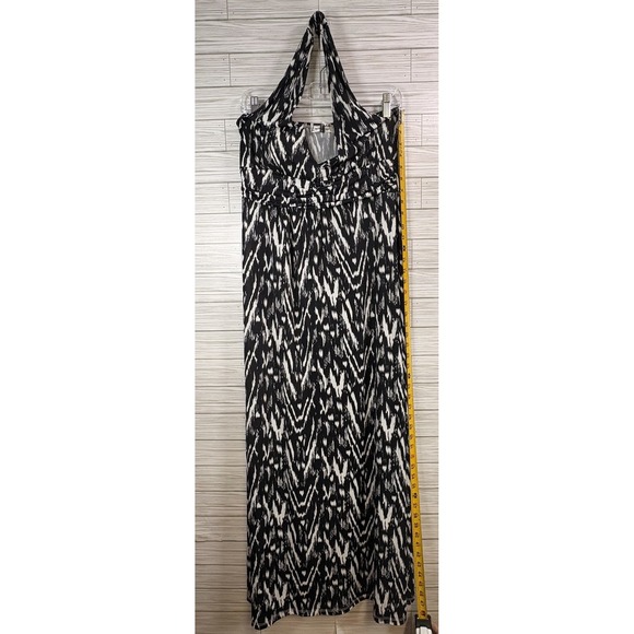 Claudia Richard Women's Halter Dress Black & White Summer Polyester Sz Lg - Picture 8 of 8